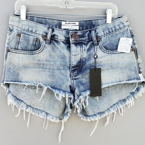 One Teaspoon Rocky BonitasLow Waist Denim Shorts Women's Size 28